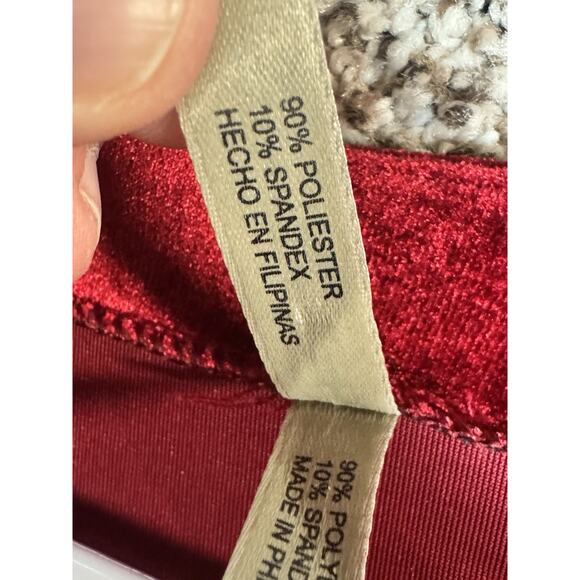 Red Velvet White Stag Womens Sz S Cardigan Set Festive Romantic Holiday Glam - Picture 4 of 6